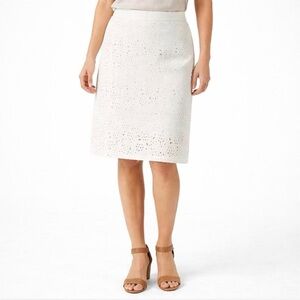 Boden White Eyelet Skirt